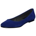 BC Footwear Women's 'Limousine' Cobalt Leather Flats
