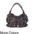 Journee Collection Women's Slouchy Metal Detail Double Handle Satchel