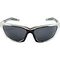 Men's Stylish Sport Warp Black and white Sunglasses with Smoke Lenses