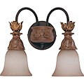 Verdone Vanity and Wall 2-light Gilded Cage Finish with Amber Bisque Glass