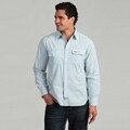 Lions Crest by English Laundry Men's Light Blue Multi Plaid Shirt