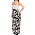 Stanzino Women's Black/ White Paisley Maxi Dress