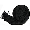 Peach Couture Women's Black Wool Scarf