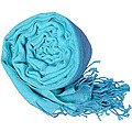 Peach Courture Turquoise Wool Shawl