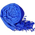 Peach Courture Blue Wool Shawl