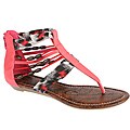 Elegant by Beston Women's 'Cherrie' Coral Gladiator Sandals