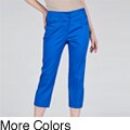 Sharagano Women's Fashion Pocket Slim Leg Capri Pants