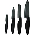 Dr. Tech Black Blade Ceramic 4-piece Knife Set