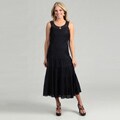 Jessica Howard Women's Navy Crocheted Maxi Dress