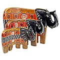 Set of 3 Handcarved Soapstone Nesting Elephants (Indonesia)