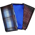 Dmitry Men's Italian Silk Pocket Squares (Pack of 3)