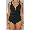 Jantzen Classics Black 1-Piece Shirred Swimsuit