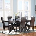 ETHAN HOME Dartford Espresso 7-piece Contoured Dining Set