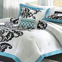 Mizone Santorini Teal 4-piece Comforter Set