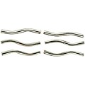 Silver-plated Curved Tube Beads (Pack of 16) 