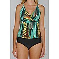 Island Pearls Women's Turquoise 2-piece Tankini