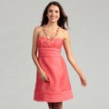 Max & Cleo Women's Dana Strapless Tier Pleat Dress