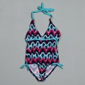 Pink Platinum Big Girl's Aztec Swimsuit