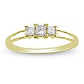 Miadora 14k Yellow Gold 1/4ct TDW Diamond 3-stone Ring (G-H, SI1-SI2)