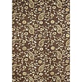 Hand-tufted Tobacco Brown Wool Rug (8' x 10')