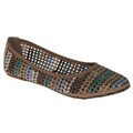 Elegant by Beston Women's 'Zinnia-3' Camel Woven Flats