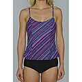 Island Love Young Missy 'Aztec Stripe' Faux Tankini Swimsuit