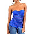 Stanzino Women's Royal Blue Stretch Tube Top