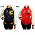 Hudson Outerwear Women's Wool and Faux Leather Varsity Jacket