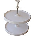 Double Round 18-inch Lazy Susan Turntable with Two Rotating Trays