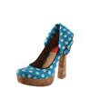 Riplay by Beston Women's 'Minka-05' Blue Polka-dot Platforms