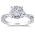 Miadora 14k White Gold 1/2ct TDW Diamond Ring (G-H, I1-I2)