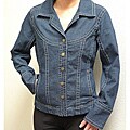 Live A Little Women's Curved Yoke Denim Jacket