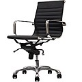 Malibu Mid-back Black Vinyl Office Chair