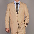 Giorgio Fiorelli Men's Tan Teakweave Suit