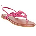 Riverberry Women's 'Morris' Fuchsia Braided Thong Sandals