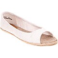 Riverberry Women's 'Harrow' White Eyelet Open-toe Flats