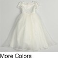 Sweetie Pie Girls Polyester Special Occasion Dress with Lace Sleeves