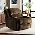 ETHAN HOME Bollington Chocolate Champion Microfiber Recliner Chair