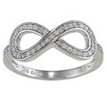 La Preciosa Sterling Silver Cubic Zirconia Infinity Ring