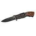 Defender 8-inch Spring-assisted Wood Detail Gun Handle Pocket Knife