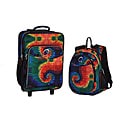 O3 Kids "Tie Dye" Pre-School 2-piece Backpack and Suitcase Carry On Luggage Set