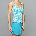 Jantzen D-Cup Teal Tankini Skirted Two Piece