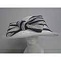 Swan Hat Women's White/ Black Synamay Summer Hat