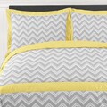 Sweet JoJo Designs Grey and Yellow Zig Zag 3-piece Full/ Queen Bedding Set