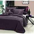 Poppy Flower Plum 8-piece Comforter Set