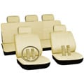 Tan 16-piece Car Seat Cover Automotive Set