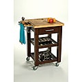 Chris & Chris 24x24-inch Espresso Finish Pro Chef Kitchen Work Station