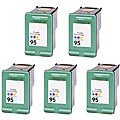 Hewlett Packard 95 Colored Ink Cartridge (Pack of 5 Color) (Remanufactured)