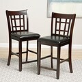 Banbury Warm Cherry Mission 24-inch Counter Stools (Set of 2)