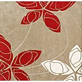 Hand-made Sabrina Golden Olive Wool Area Rug (6' x 6')